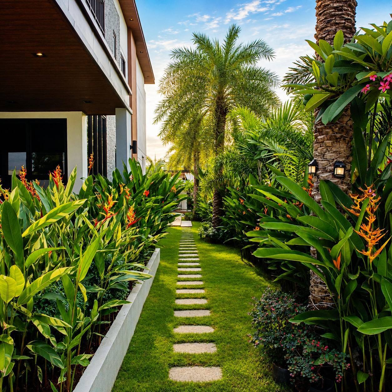 Villa side garden