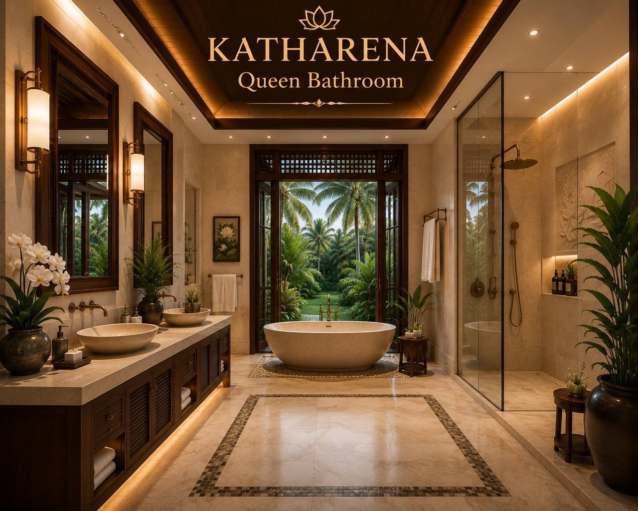 Queen villa spa bath