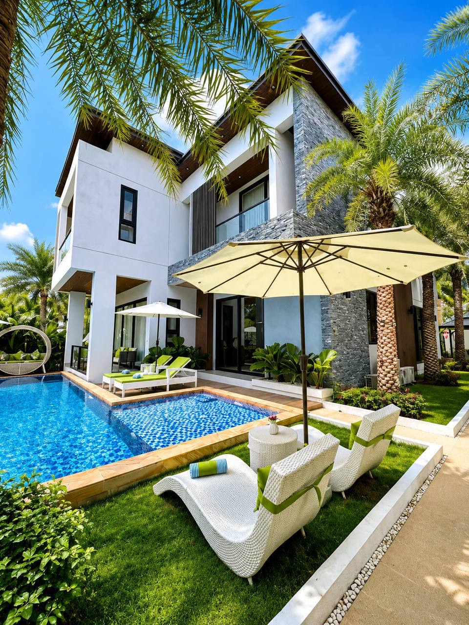 Contemporary villa with pool