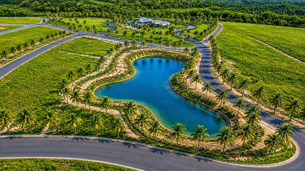 Lake development aerial
