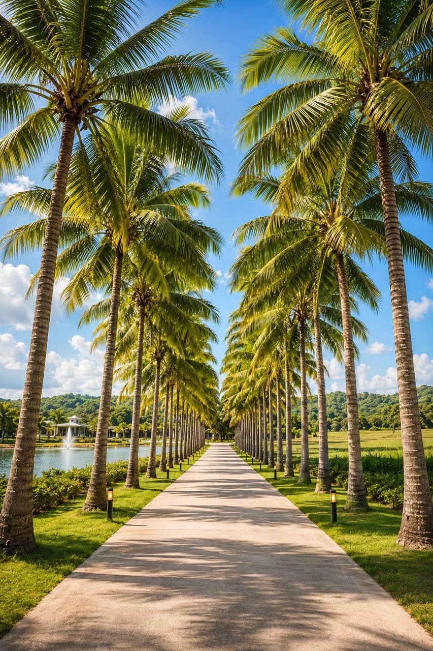 Palm avenue overhead