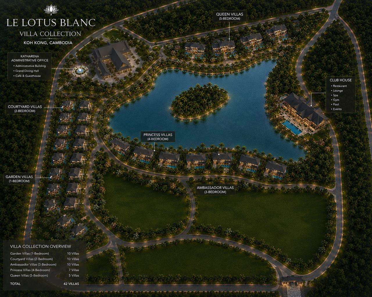 Le Lotus Blanc Collection masterplan — 42 luxury villas